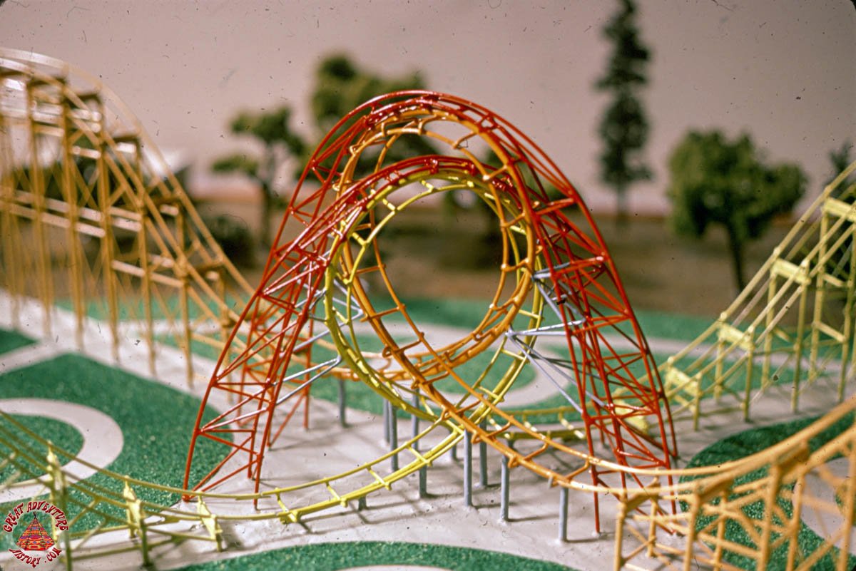Construction of Lightnin' Loops At Six Flags Great Adventure